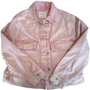 Celebrity Pink Oversize Denim Jacket Pink Acid Wash XS (But Feels Larger) NWOT